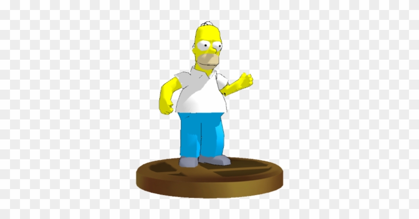 Homer Simpson Ssbb Trophy By Marcospower1996 - Transparent 3d Homer Simpson #608987