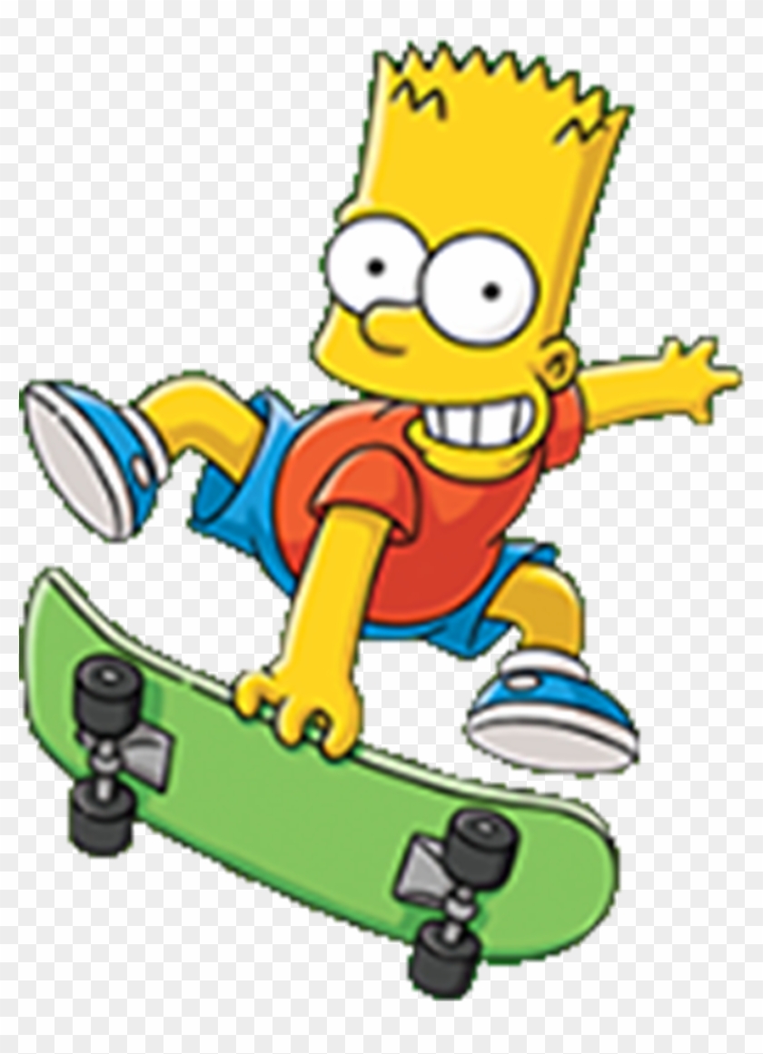 Tapped Out Bart Simpson Krusty The Clown Homer Simpson - Bart Simpson On Skateboard #609012