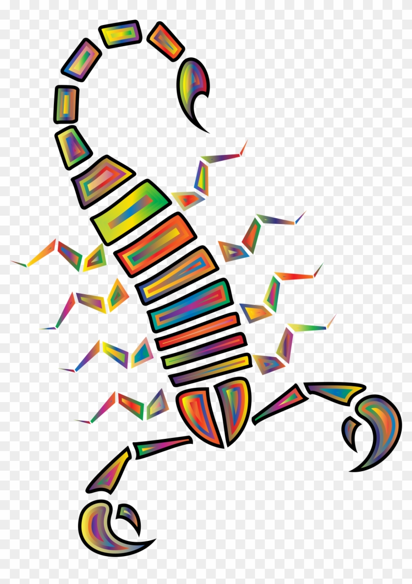 Colorful Abstract Tribal Scorpion - Colorful Scorpion #609019
