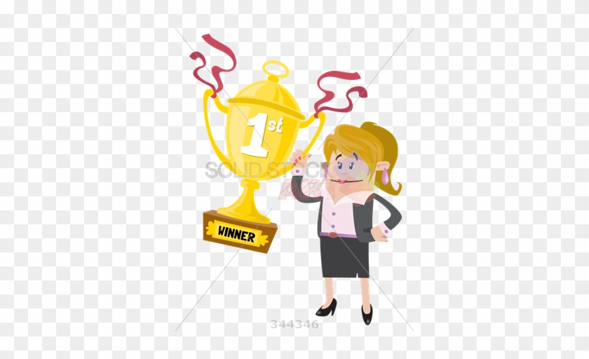 Stock Illustration Of Cartoon Caucasian Business Woman - First Prize #609120