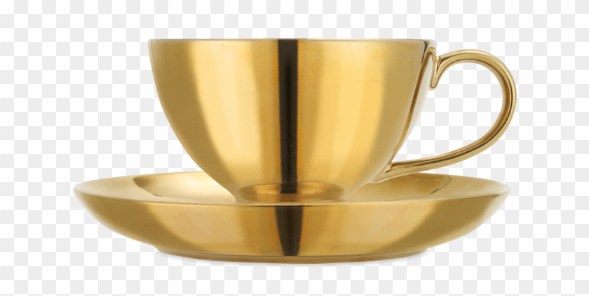 Gold Tea Cup - Gold Tea Cup & Saucer #609230