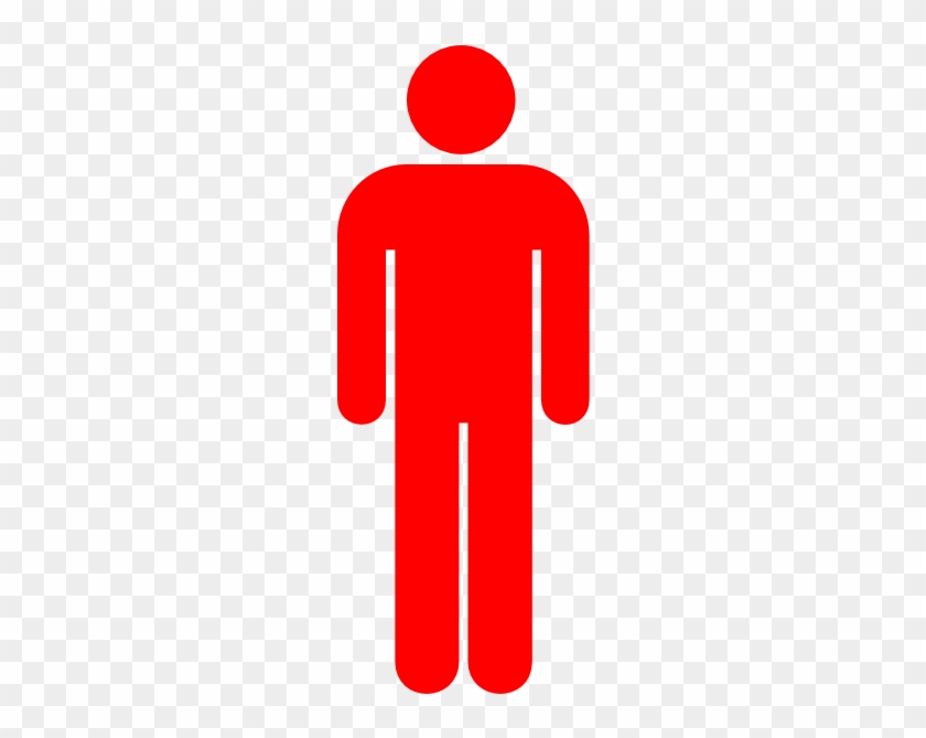 Red Person Symbol Clip Art - Red Man Clip Art #609383