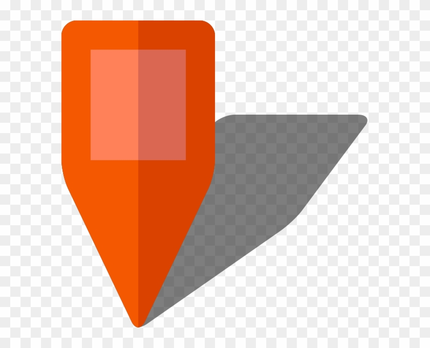 Simple Location Map Pin Icon5 Orange Free Vector Data - Graphic Design #609448