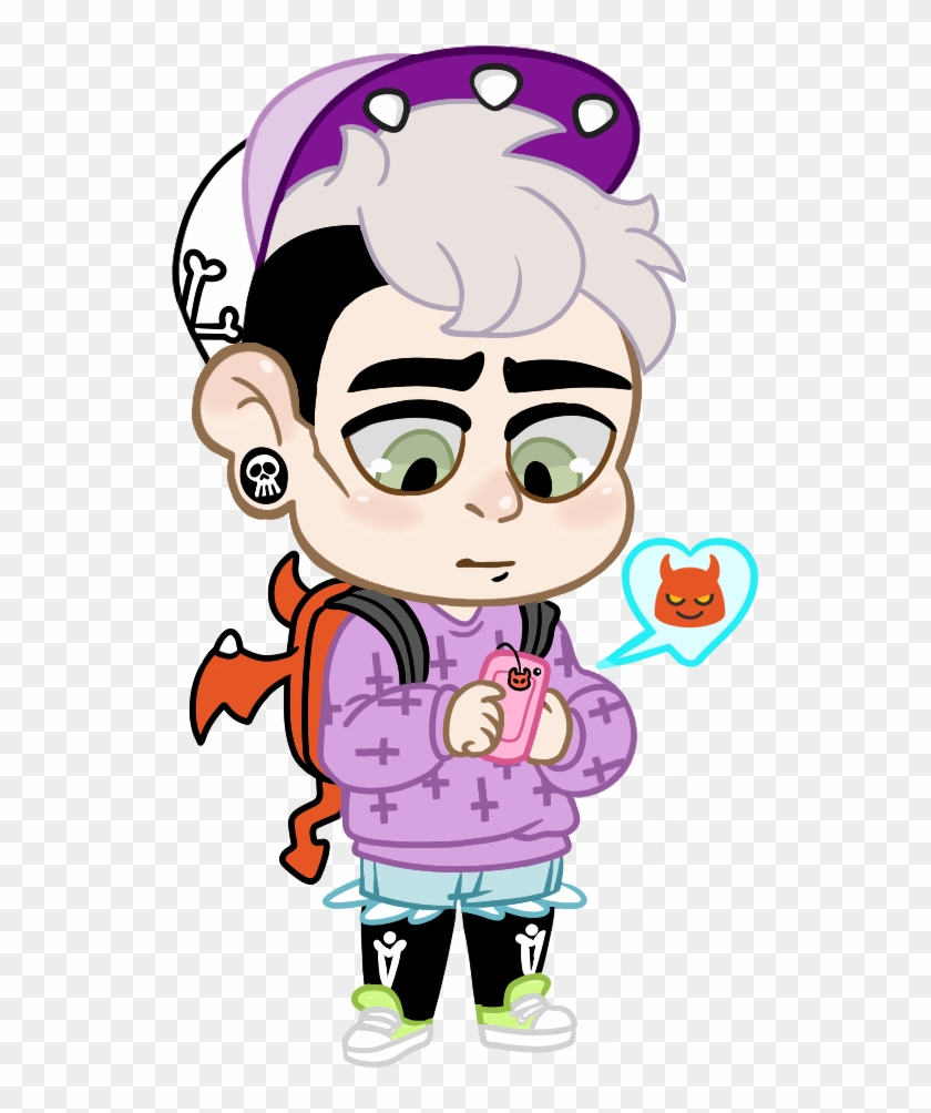 Brb Texting Satan By Barakoopa - Cartoon #609575