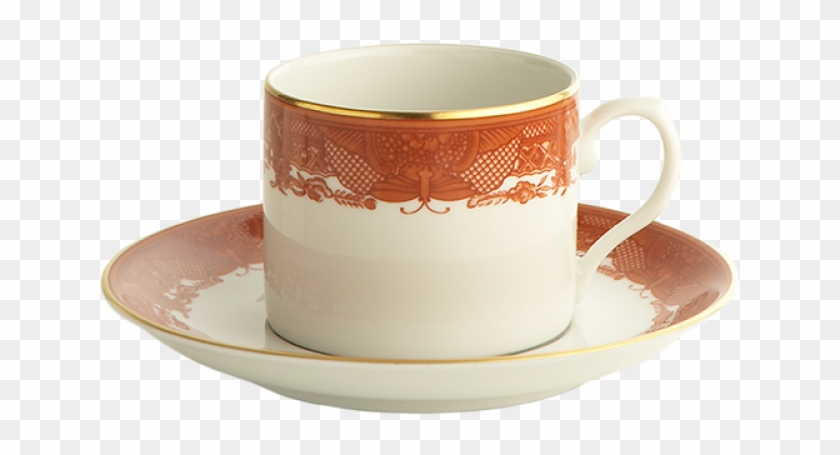 Mottahedeh Fitzhugh Cinnabar Tea Cup & Saucer #609732