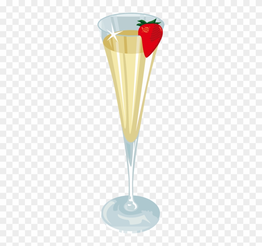 Cocktail Garnish Champagne Wine Glass - Champagne Stemware #610080