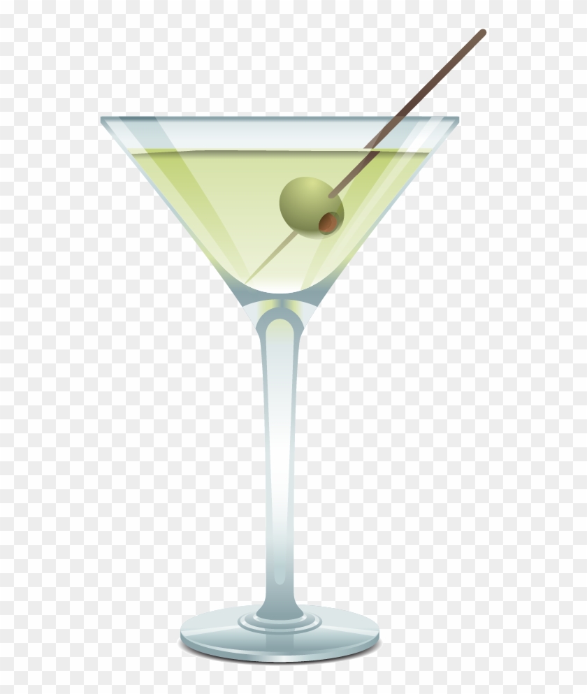 Martini Cocktail Glass Blue Lagoon Cosmopolitan - Drink Vector #610094