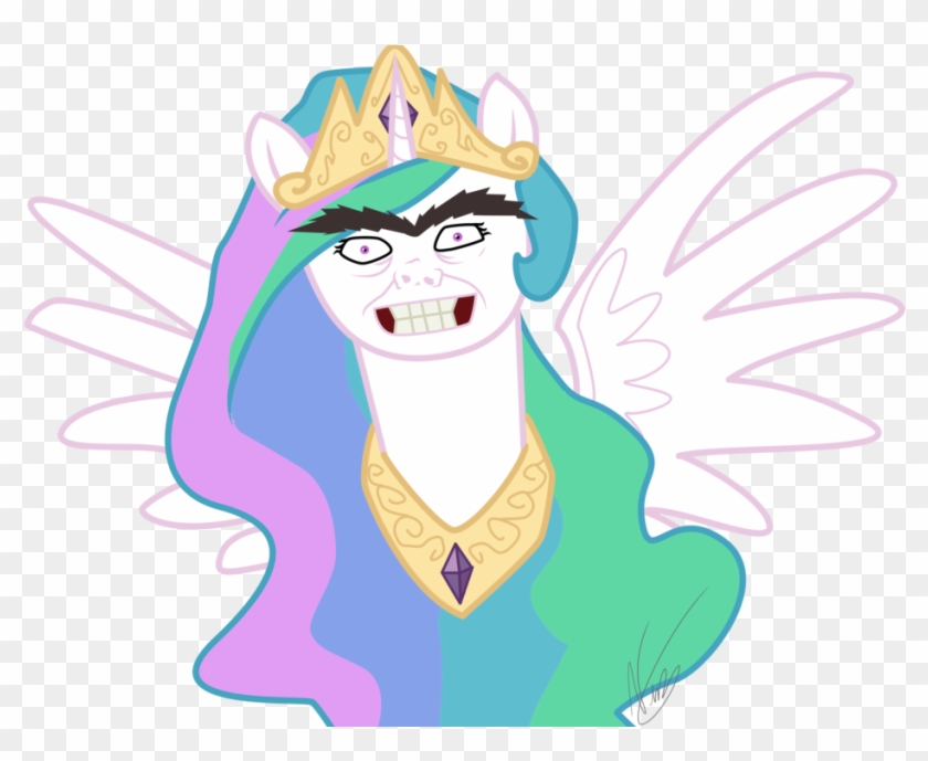 Creepy Celestia By Botanikern - Cartoon #610220