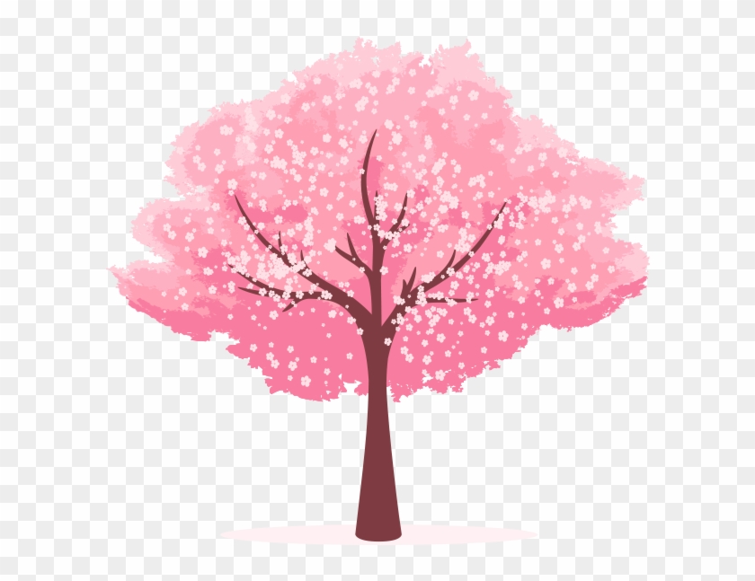 Cherry Blossom Clip Art - Cartoon Cherry Blossom Tree #610323