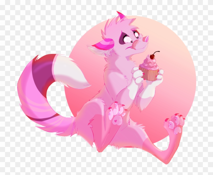 Pink Cupcake Starburst By Streetfair - Cartoon #610462