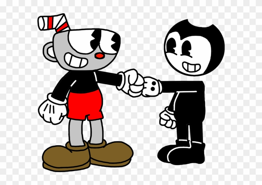 Cuphead And Bendy Doing Fists By Marcospower1996 - Run And Gun #610950