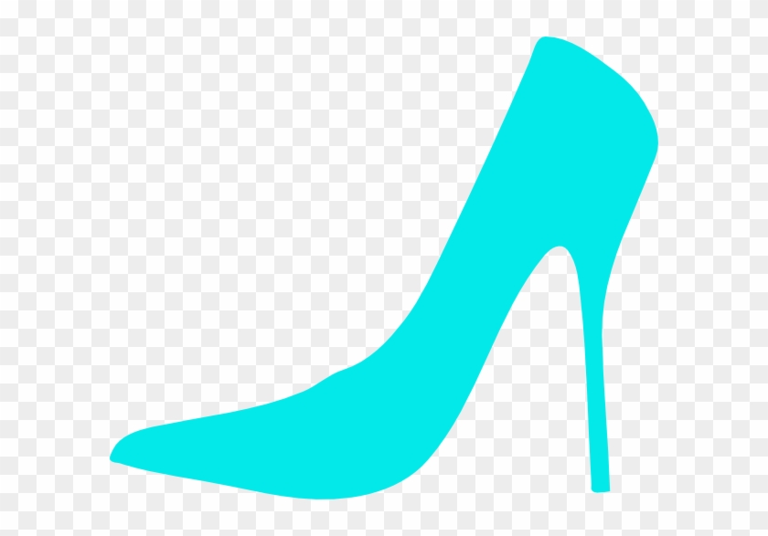 Stiletto Clip Art - Teal High Heel Shoes Clipart #611175