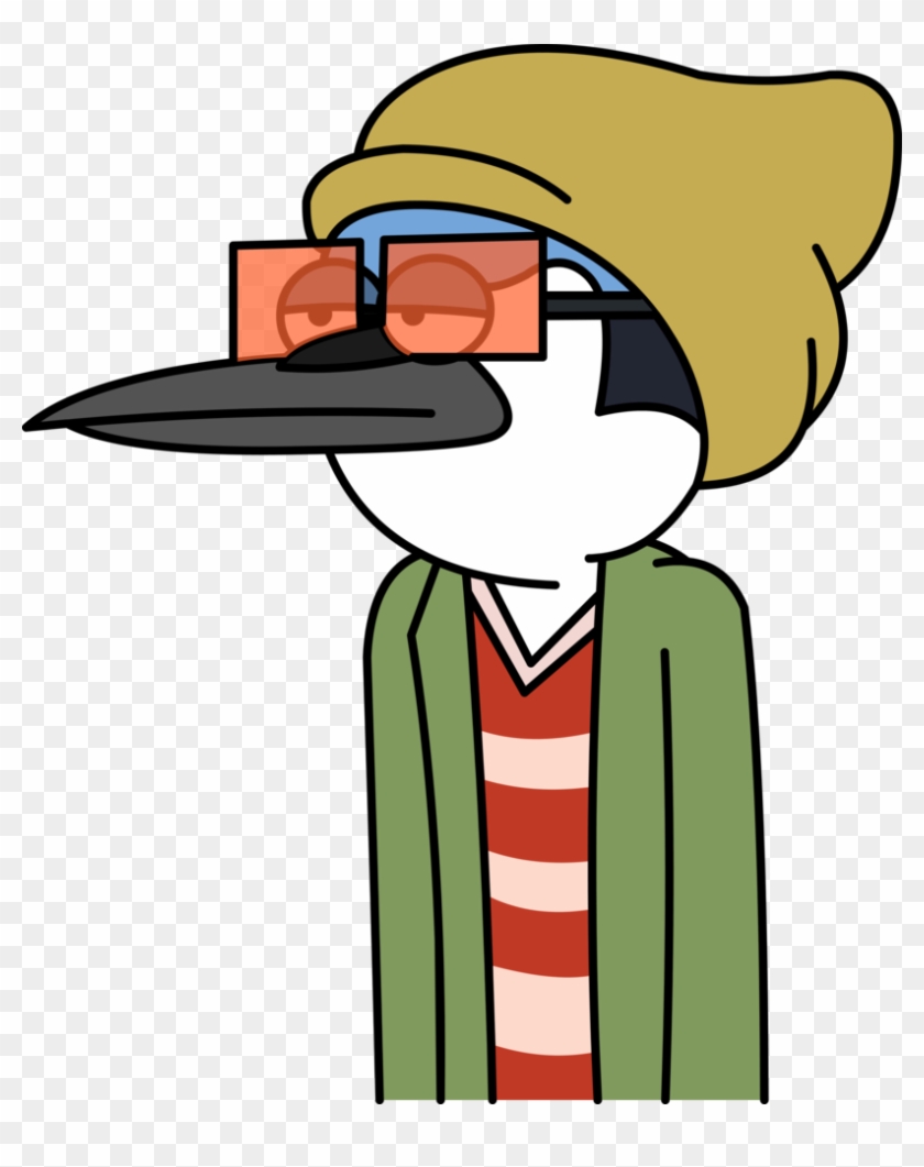 Hipster Mordecai By Halomademeapc - Regular Show Mordecai Hipster #611179