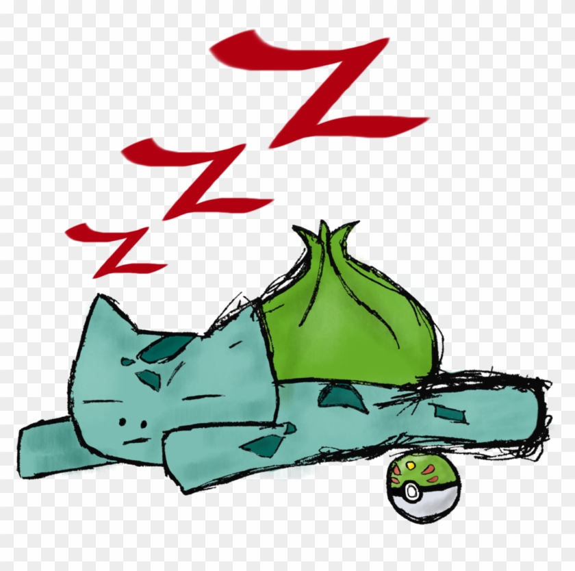 Sleeping Bulbasaur By Hipster-raccoon - Raccoon #611268