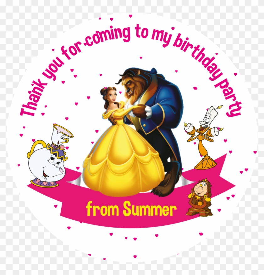 Beauty & The Beast Party Box Stickers - Beauty And The Beast #611353