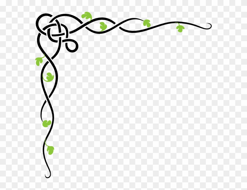 This Free Clip Arts Design Of Celtic Vine Light Green - Vine Border #611640