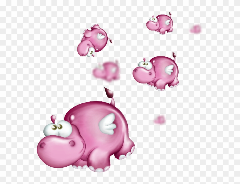 Hippopotamus Pink Cartoon Clip Art Images - Cartoon #611649