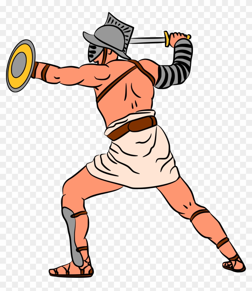 Big Image - Ancient Roman Gladiator Clipart #611680