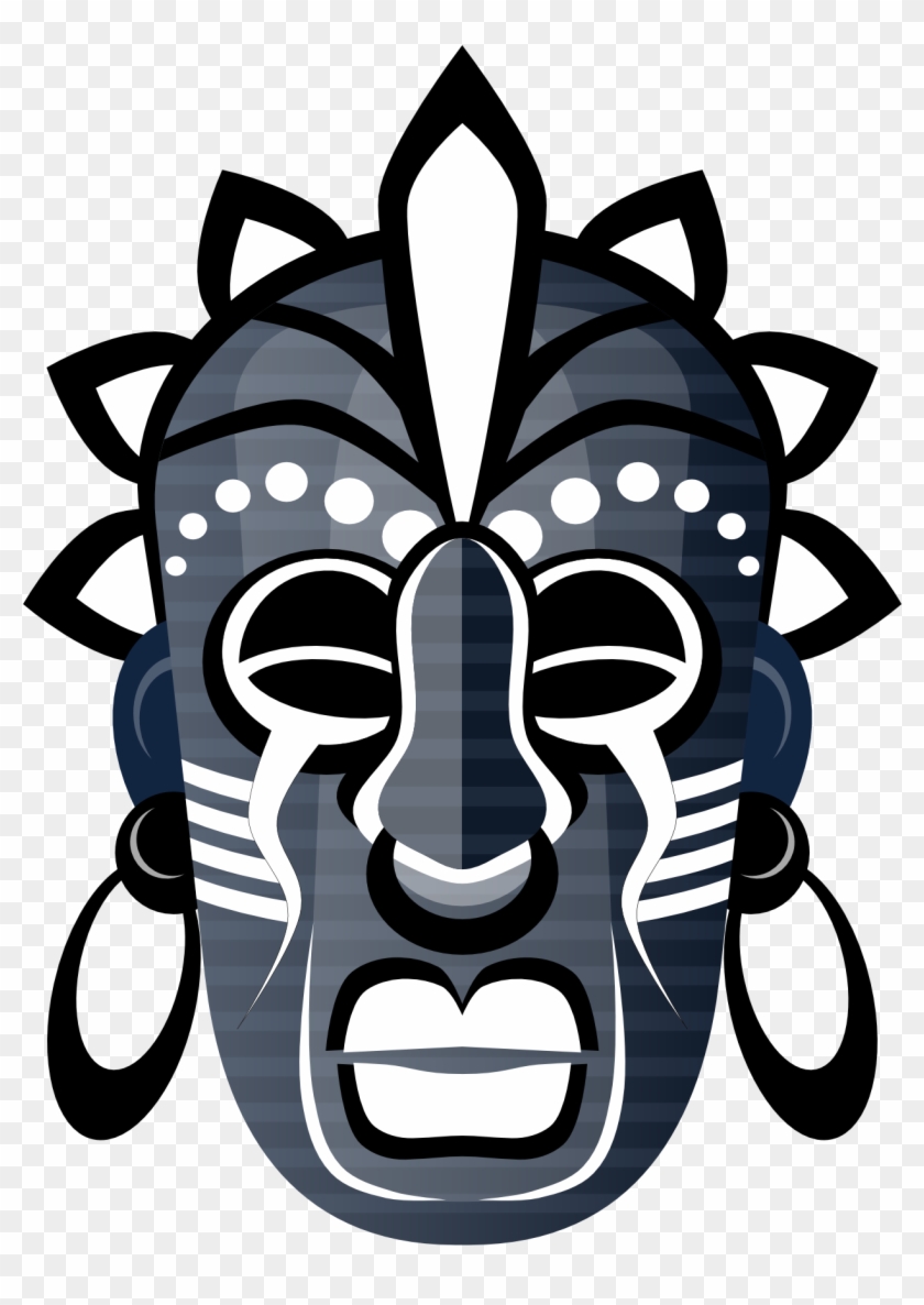Traditional African Masks Tribe Clip Art - Tribal Mask Png #611721