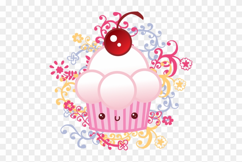 Kawaii Cupcake By Irym - Kawaii Cupcake Cake Cherry Baker Pendant Necklace #611882