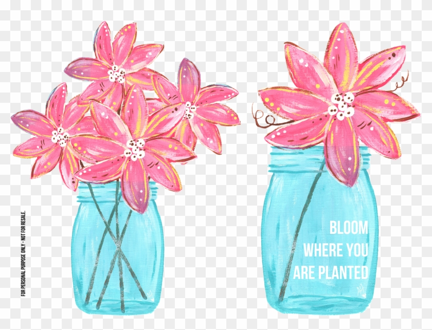 Mason Jar Clip Art Photo Medium Size - Mason Jar Clip Art Photo Medium Size #611916