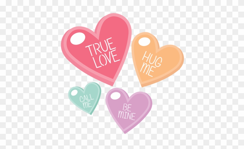 Candy Hearts Clip Art - Candy Hearts Clip Art #612013