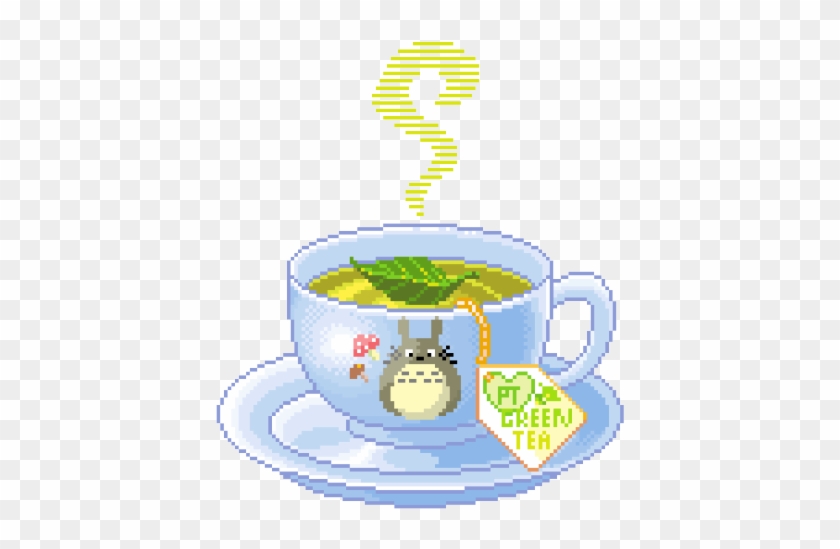 I Wish The Cup Was A Thing - Green Tea Pixel Art #612098