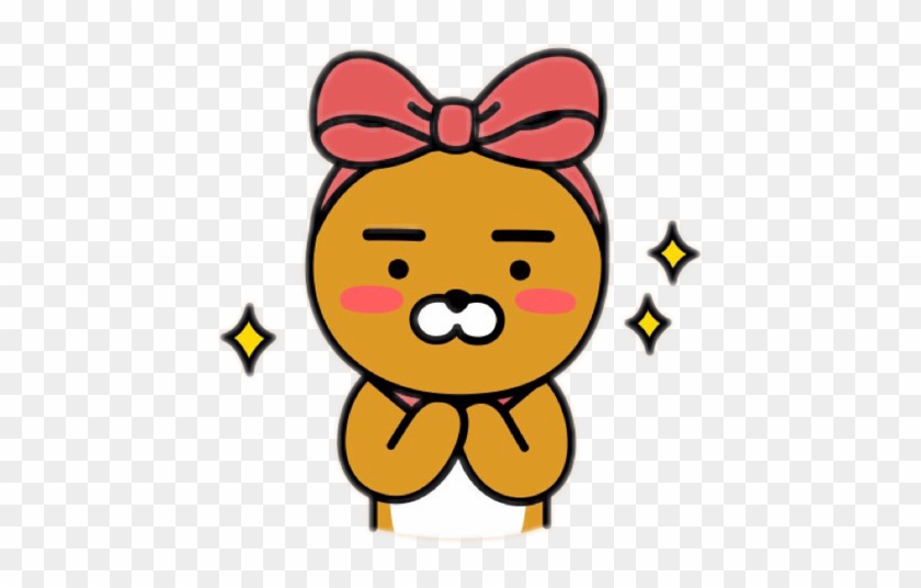 The Best Gift Is You💝 Kakao Kakaofriend Ryan Bow Cute - Kakao Gifs #612117