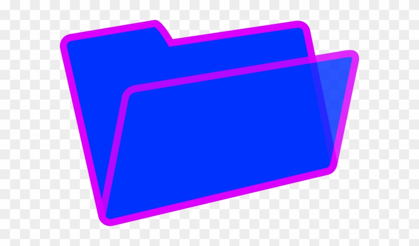Purple And Blue Folder Clip Art - Blue #612207