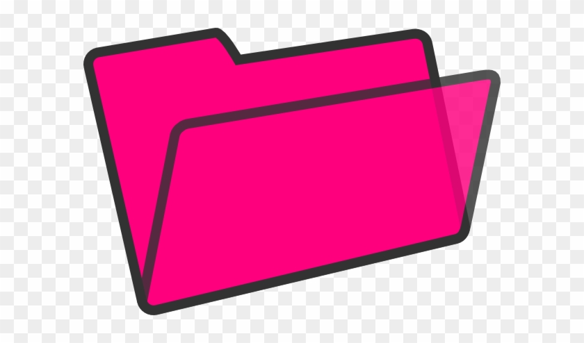Pink Folder Clip Art At Clker - Hot Pink Folder Icon #612279