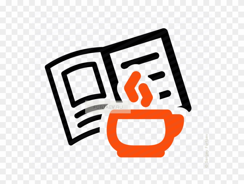 Vector Icon Of Hot Cup Against Opened Book - Vector Graphics #612339
