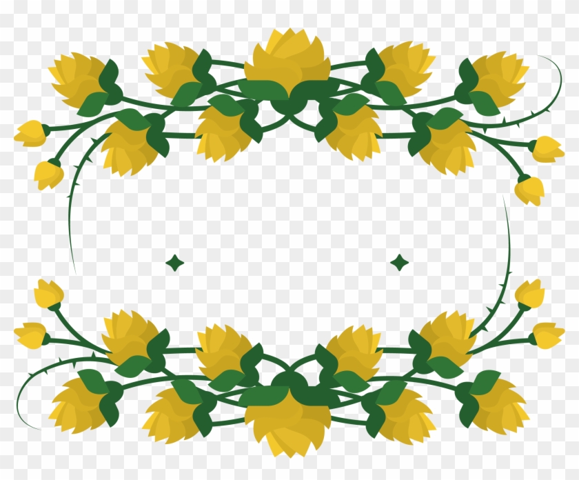 Floral Design Yellow Clip Art - Floral Design Yellow Clip Art #612431