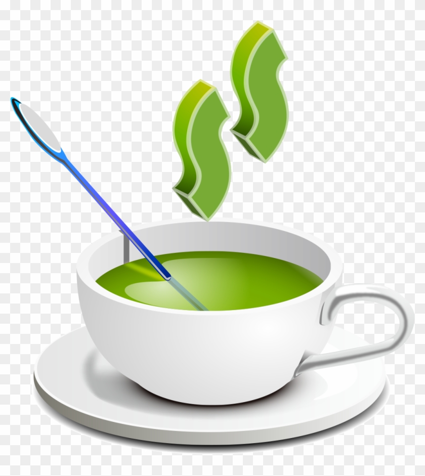 Green Tea Coffee Cup White Tea - Green Tea Coffee Cup White Tea #612549