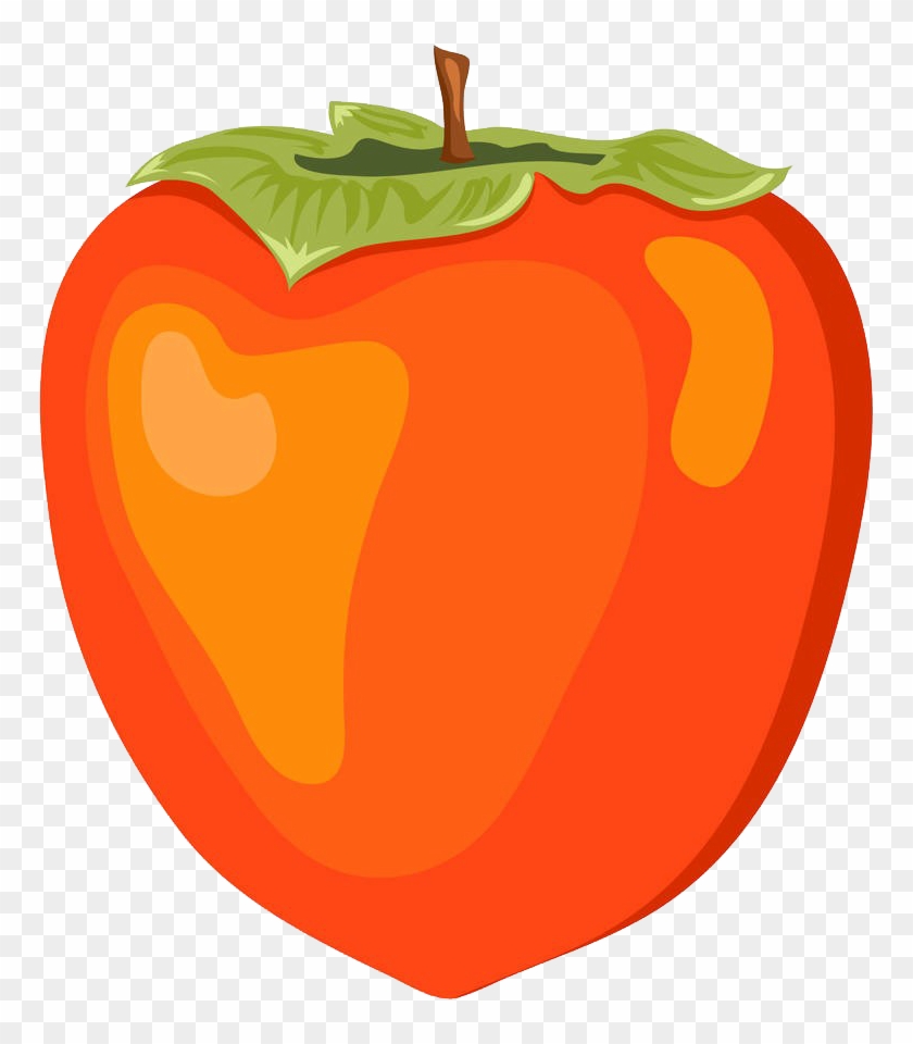 Persimmon Drawing Clip Art - Persimmon Drawing Clip Art #612674