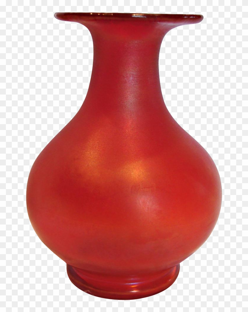 Bohemian Czech Poschinger Red Iridescent Art Glass - Vase #612756