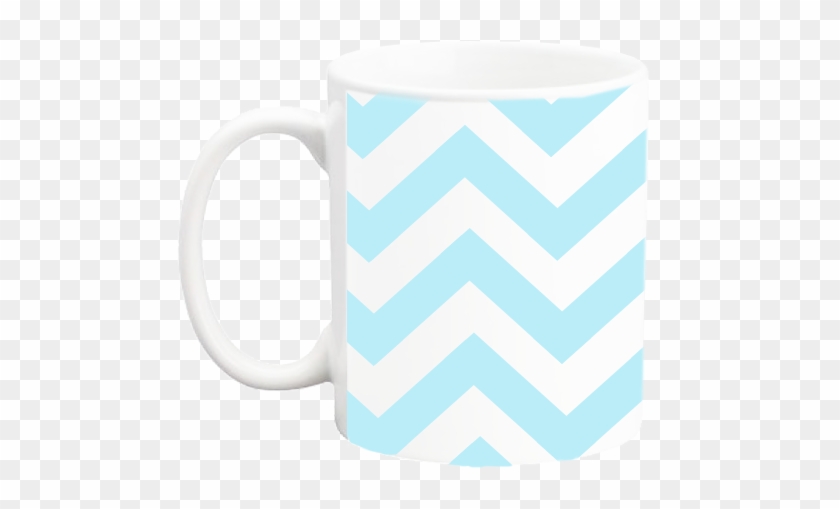 Blue Chevron Pattern Background Custom Coffee Mug - Coffee Mug Pattern #612841