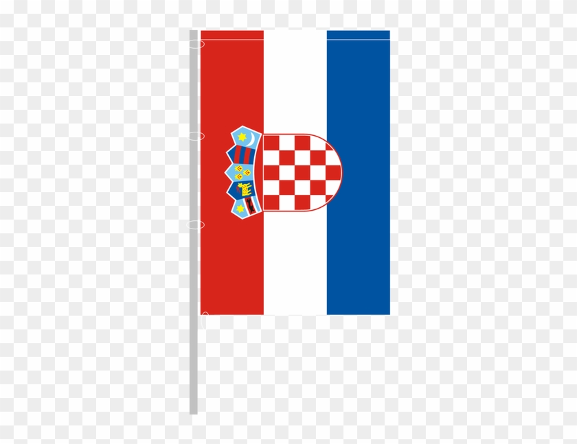 Vertical Flag With Tunnel - Croatia Country Flag Sticker #613141