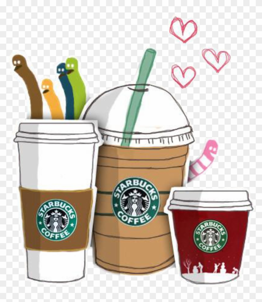 Iced Coffee Tea Cafe Starbucks - Starbucks Drinks Drawings #613259