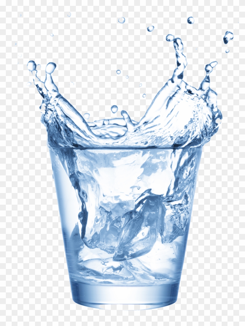 Ice Cube Clipart Water Png - Glass Of Water Overflowing #613281