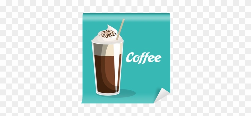 Delicious Coffee Iced Beverage Vector Illustration - Coffee #613369