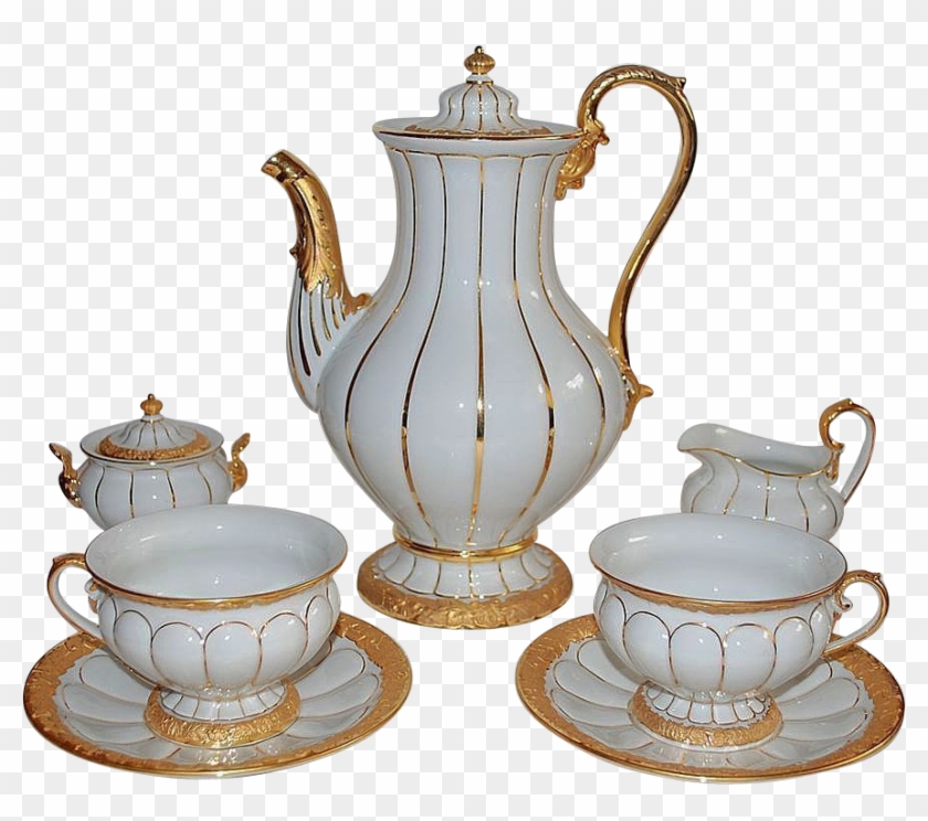 Meissen Coffee Set For 12 Tea Service Antique, Vintage, - Coffee Set Png #613384