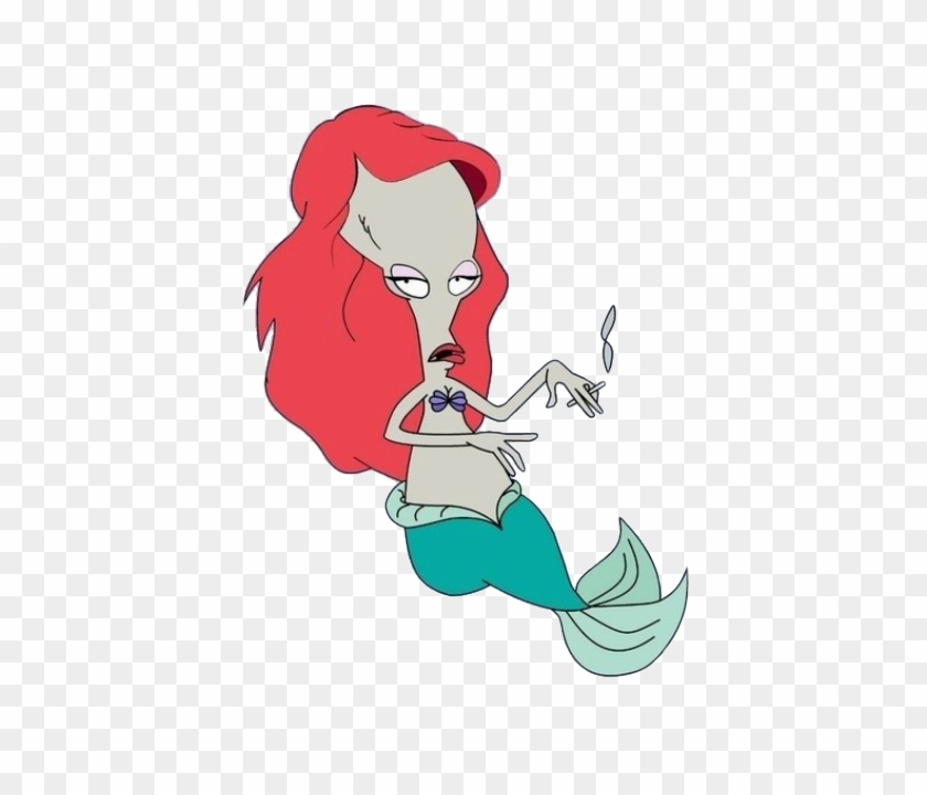 Lol Girl Cute Tumblr Cartoon Mermaid F4f Transparent - American Dad Roger Mermaid #613679