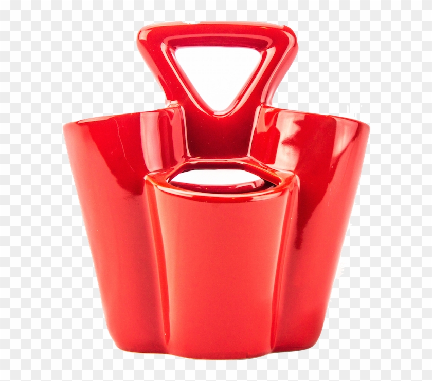 Utensil Holder - Red Ceramic - Club Chair #613706