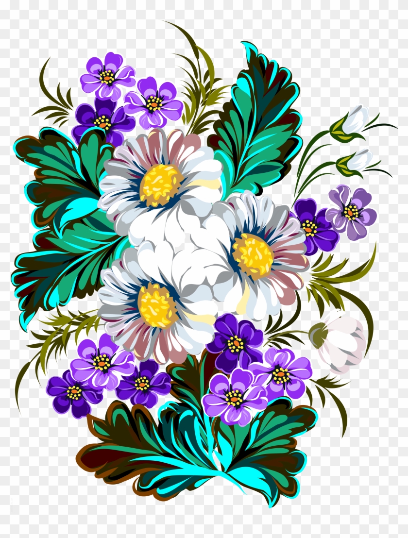 Flower Floral Design Watercolor Painting - Cut Flowers #613764