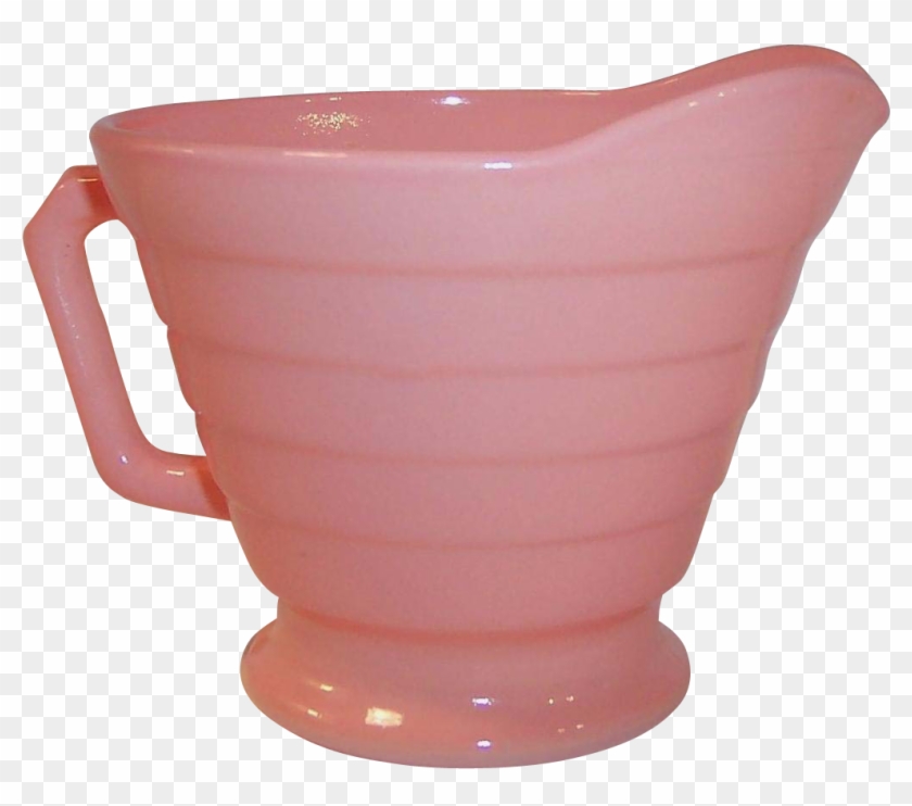 1950's Hazel Atlas Moderntone Pastel Pink Creamer - Cookie Jar #613755