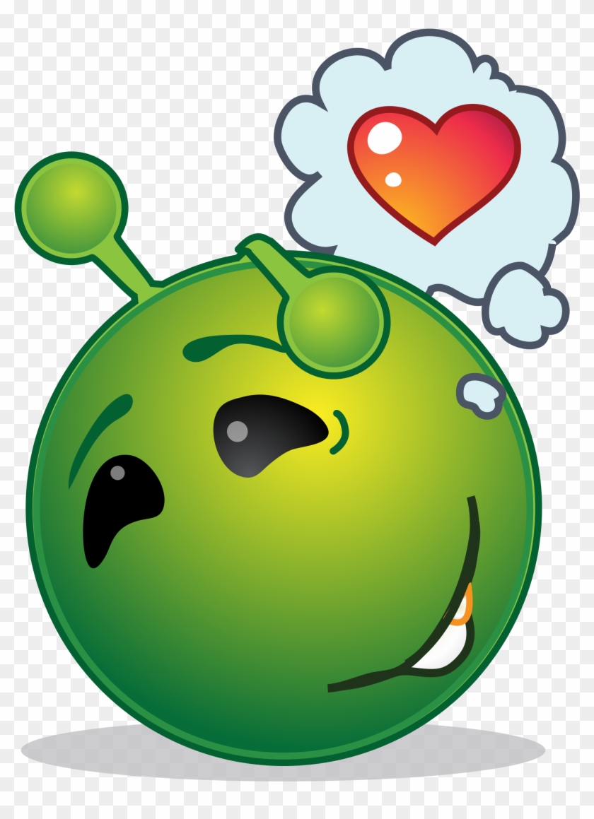 One Bad Apple Smiley - Green Alien Smiley #613819