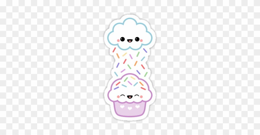 Super Cute Stickers With Happy Cloud Peeing Rainbow - Cute Kawaii Things To Draw #614028
