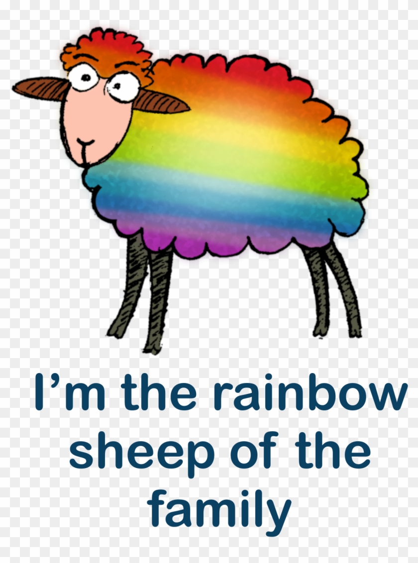Síosbóx T Shirts - Rainbow Sheep Of The Family #614151