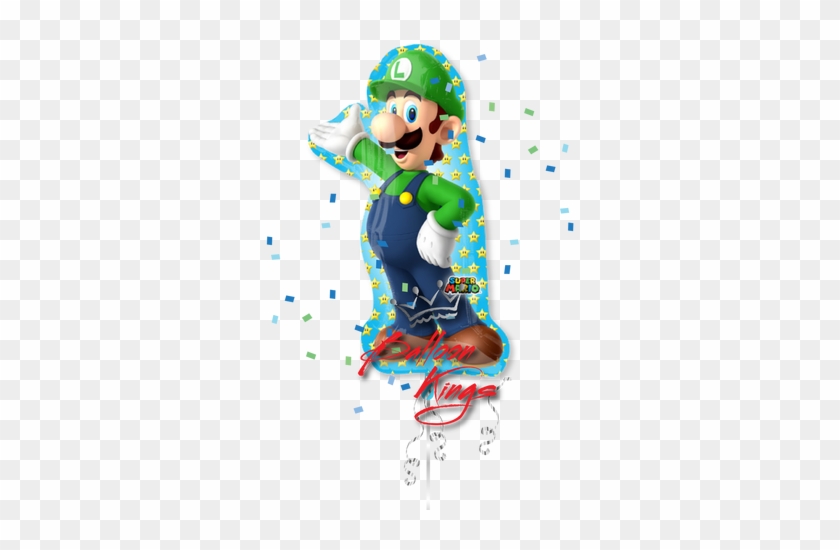 Luigi - 38" Jumbo Luigi Balloon ( Super Mario ) - Mylar Balloons #614156