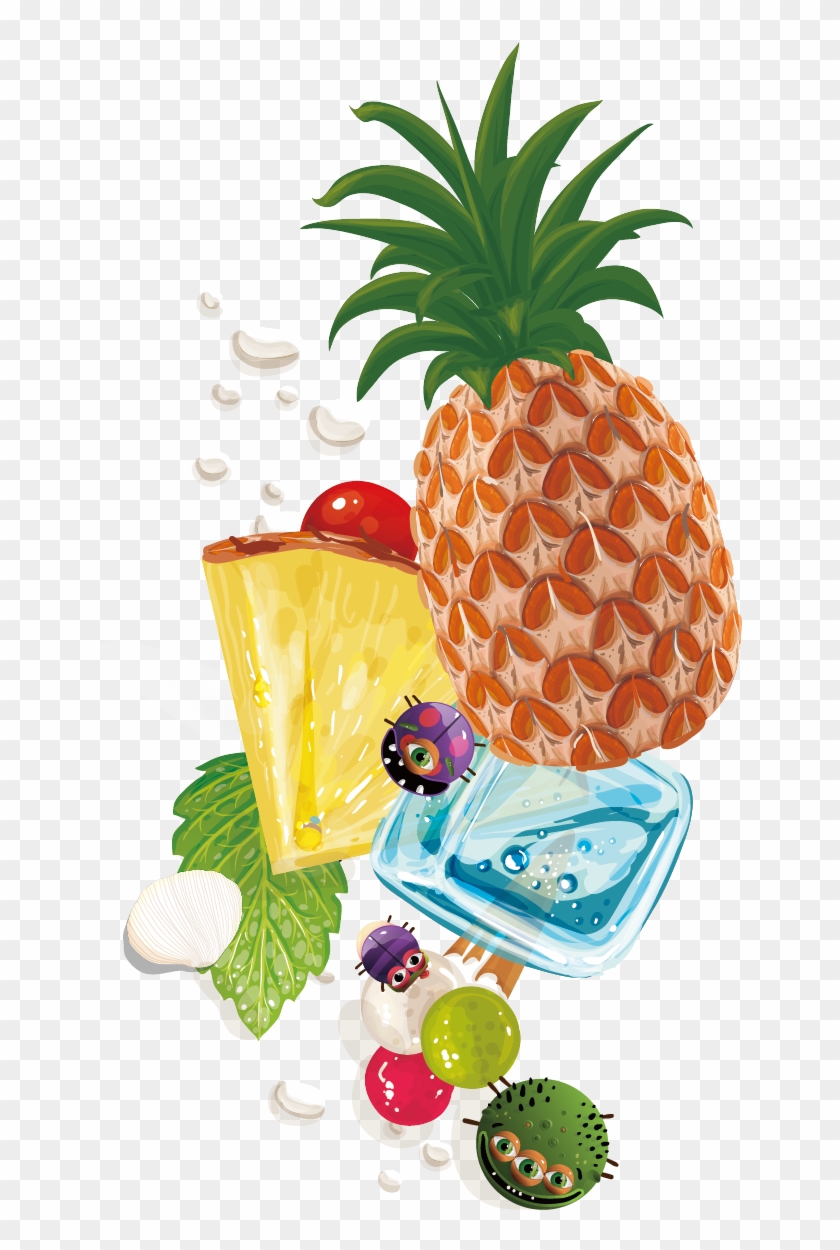 Pineapple Fruit Background Vector Material - Pineapple #614285